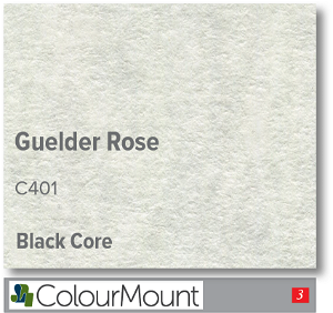 Colourmount Black Core Guelder Rose Mountboard 1 sheet