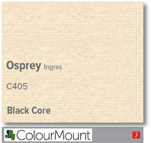 Colourmount Black Core Osprey Ingres Mountboard 1 sheet