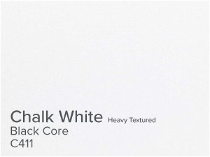 ColourMount Chalk White 1.25mm Black Core Heavy Textured Mountboard 1 sheet
