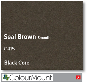 Colourmount Black Core Seal Brown Smooth Mountboard 1 sheet