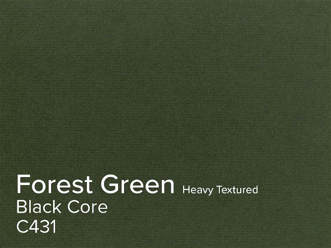 ColourMount Forest Green 1.25mm Black Core Heavy Textured Mountboard 1 sheet