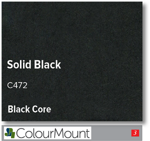 Colourmount Black Core Solid Black Mountboard 1 sheet