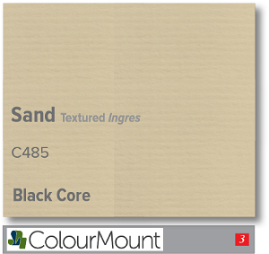 Colourmount Black Core Sand Textured Ingres Mountboard 1 sheet