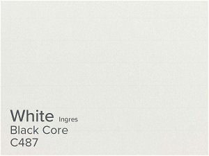 ColourMount White 1.25mm Black Core Ingres Mountboard 1 sheet
