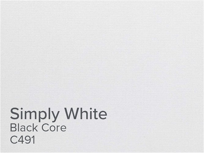 ColourMount Simply White 1.25mm Black Core Mountboard 1 sheet