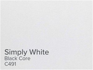 ColourMount Simply White 1.25mm Black Core Mountboard 1 sheet