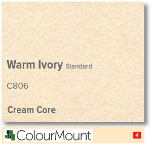 Colourmount Cream Core Warm Ivory Standard Mountboard 1 sheet