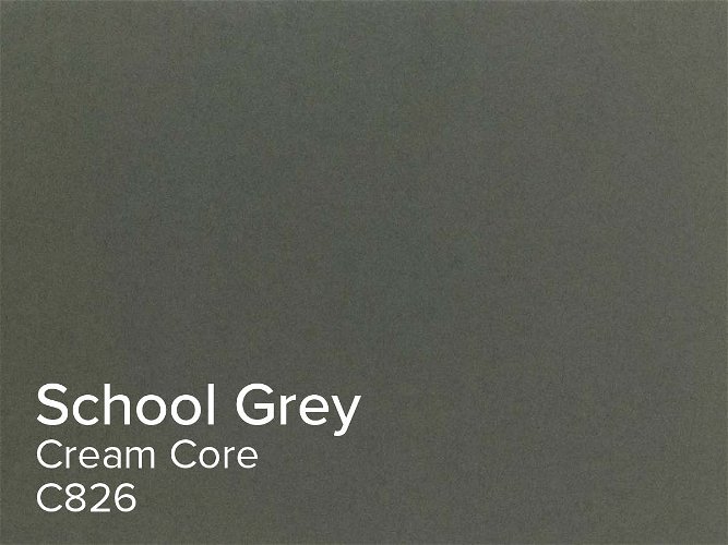 ColourMount School Grey 1.25mm Cream Core Mountboard 1 sheet