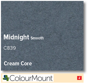 Colourmount Cream Core Midnight Standard Mountboard 1 sheet