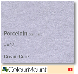 Colourmount Cream Core Porcelain Standard Mountboard 1 sheet