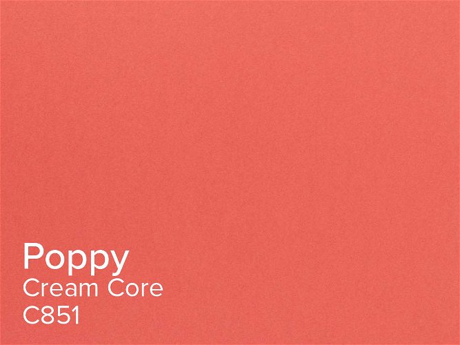 ColourMount Poppy 1.25mm Cream Core Mountboard 1 sheet