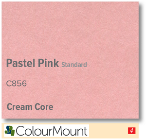 Colourmount Cream Core Pastel Pink Standard Mountboard 1 sheet