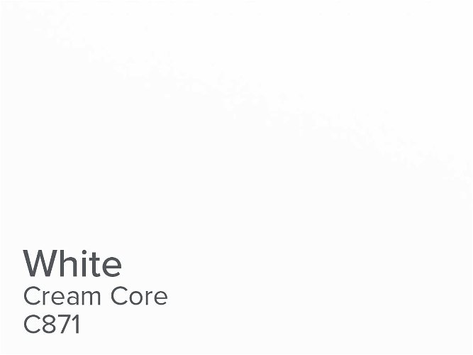ColourMount White 1.25mm Cream Core Mountboard 1 sheet