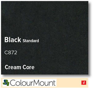 Colourmount Cream Core Black Standard Mountboard 1 sheet