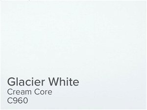 ColourMount Glacier White 1.25mm Cream Core Mountboard 1 sheet