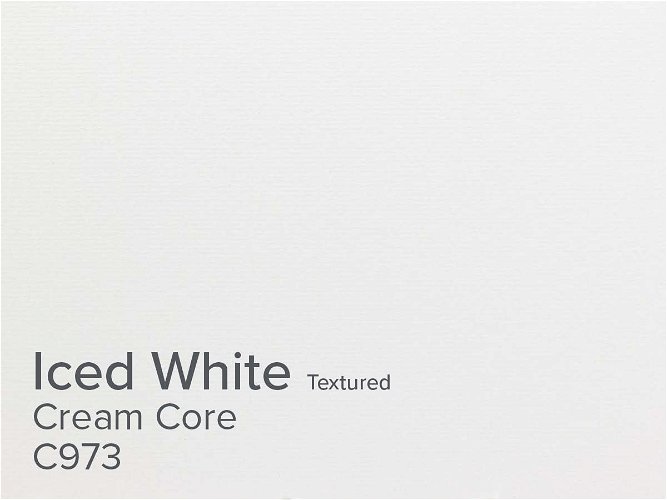 ColourMount Iced White 1.25mm Cream Core Textured Mountboard 1 sheet