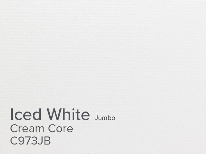 ColourMount Iced White 1.25mm Cream Core Textured Jumbo Mountboard 5 sheets