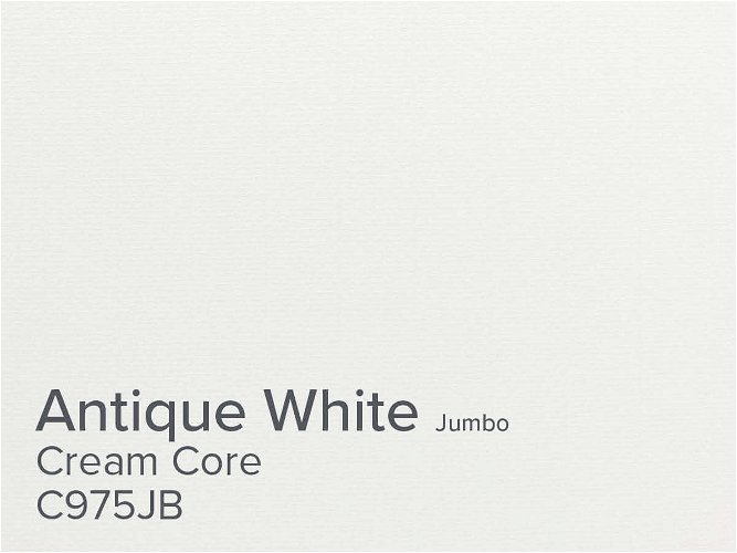 ColourMount Antique White 1.25mm Cream Core Textured Jumbo Mountboard 5 sheets