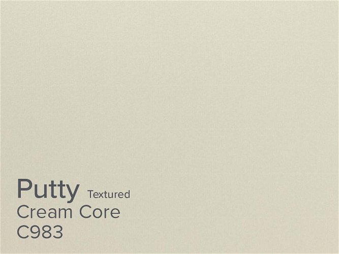 ColourMount Putty 1.25mm Cream Core Textured Mountboard 1 sheet