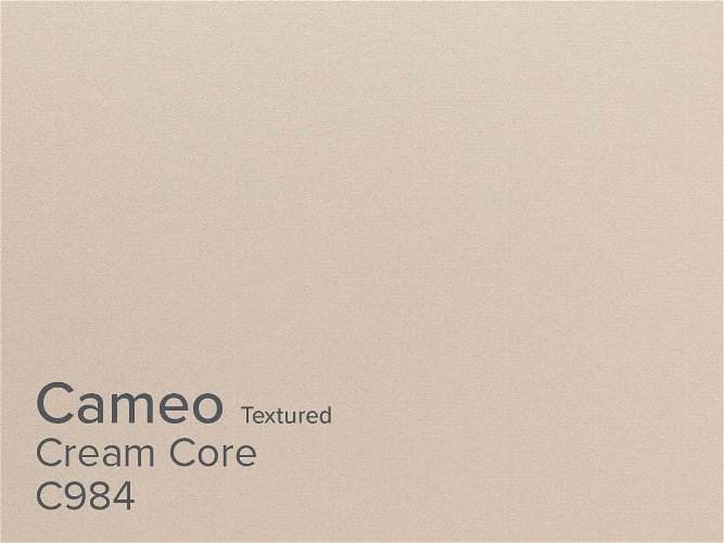 ColourMount Cameo 1.25mm Cream Core Textured Mountboard 1 sheet