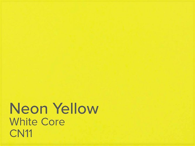 ColourMount Neon Yellow 1.4mm White Core Mountboard 1 sheet