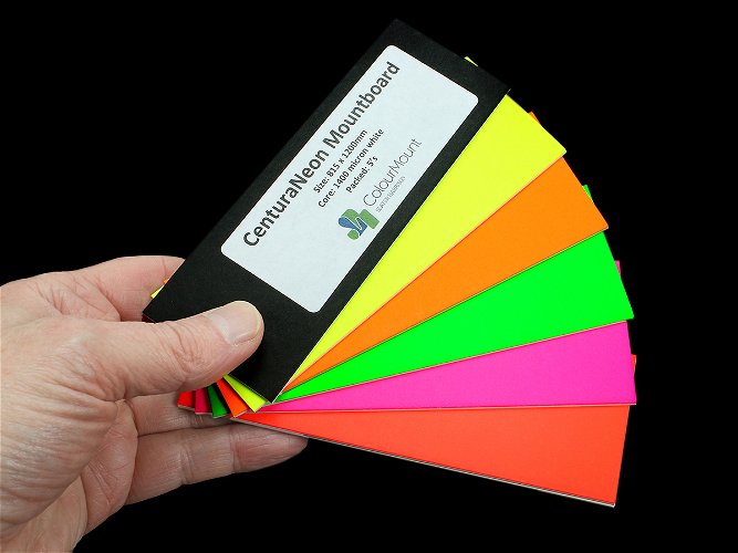 ColourMount Neon Green 1.4mm White Core Mountboard 1 sheet