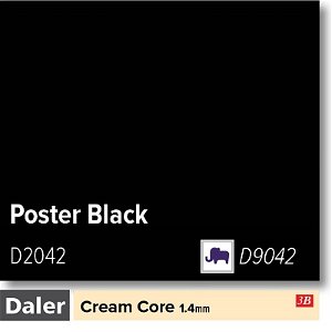 Daler Cream Core Standard Poster Black Mountboard 1 sheet