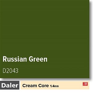 Daler Cream Core Standard Russian Green Mountboard 1 sheet