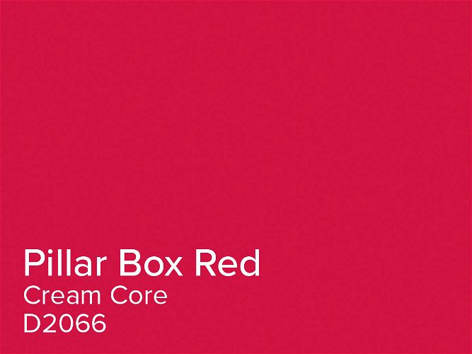 Daler Pillar Box Red 1.4mm Cream Core Mountboard 1 sheet