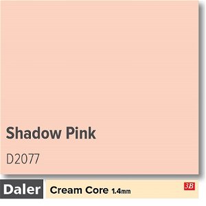 Daler Cream Core Standard Shadow Pink  Mountboard 1 sheet