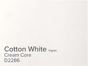 Daler Cotton White 1.4mm Cream Core Ingres Mountboard 1 sheet