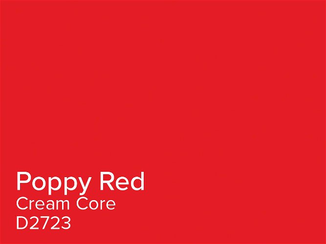 Daler Poppy Red 1.4mm Cream Core Mountboard 1 sheet