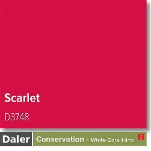 Daler Conservation Soft White Core Scarlet Mountboard 1 sheet