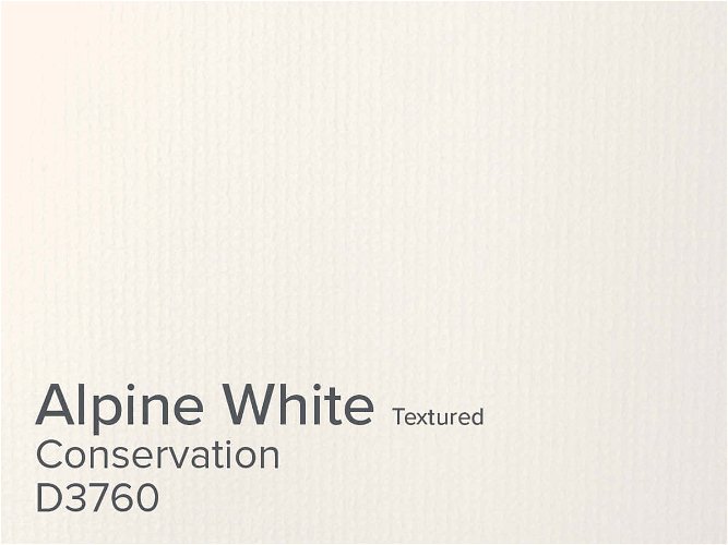 Daler Alpine White 1.4mm Conservation Textured Mountboard 1 sheet