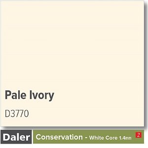 Daler Conservation Soft White Core Pale Ivory Mountboard 1 sheet