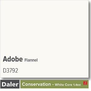 Daler Conservation Soft White Core Adobe Flannel Mountboard 1 sheet