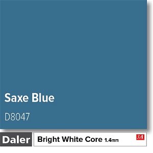 Daler Bright White Core Saxe Blue Mountboard 1 sheet