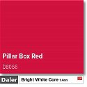 Daler Bright White Core Pillar Box Red Mountboard 1 sheet