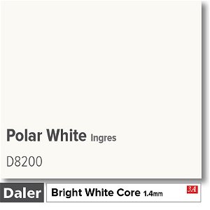 Daler Bright White Core Polar White Ingres Mountboard 1 sheet