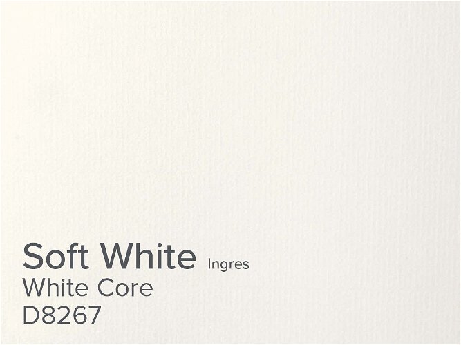 Daler Soft White 1.4mm White Core Ingres Mountboard 1 sheet