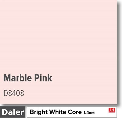 Daler Bright White Core Marble Pink Mountboard 1 sheet