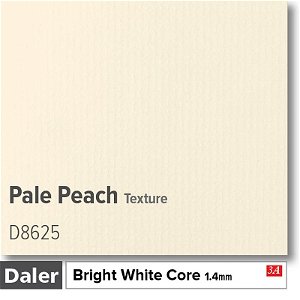 Daler Bright White Core Pale Peach Texture Mountboard 1 sheet