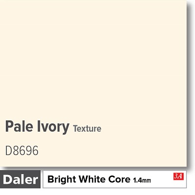 Daler Bright White Core Pale Ivory Texture Mountboard 1 sheet