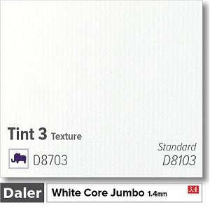 Daler White Core Plus Jumbo TINT 3 Textured Mountboard pack 5