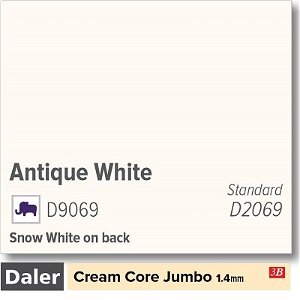 Daler Cream Core Jumbo Antique White Mountboard pack 5