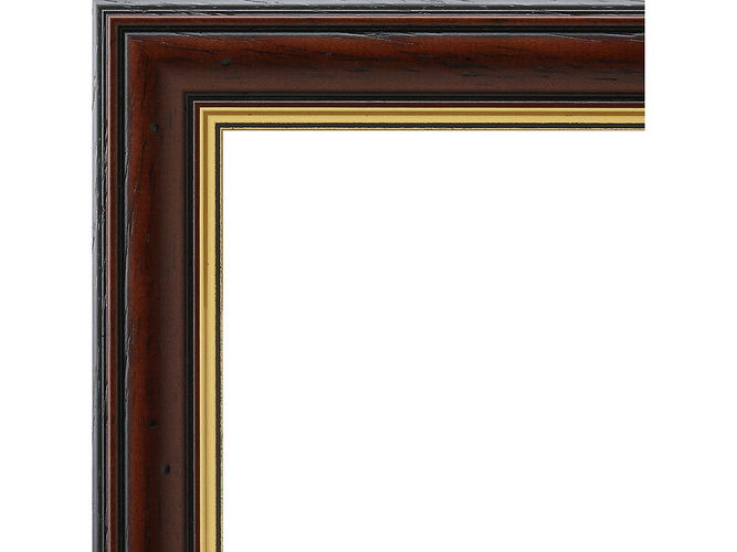 30mm 'Arran' Walnut Wormhole Gold Sight Edge FSC™ Certified 100% Frame Moulding