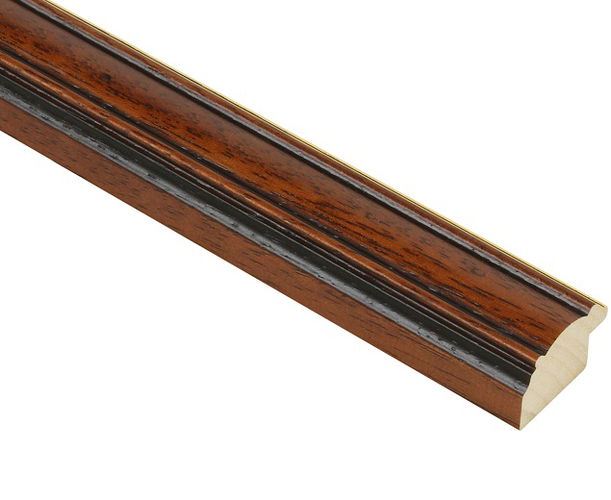 30mm 'Arran' Walnut Wormhole Gold Sight Edge FSC™ Certified 100% Frame Moulding