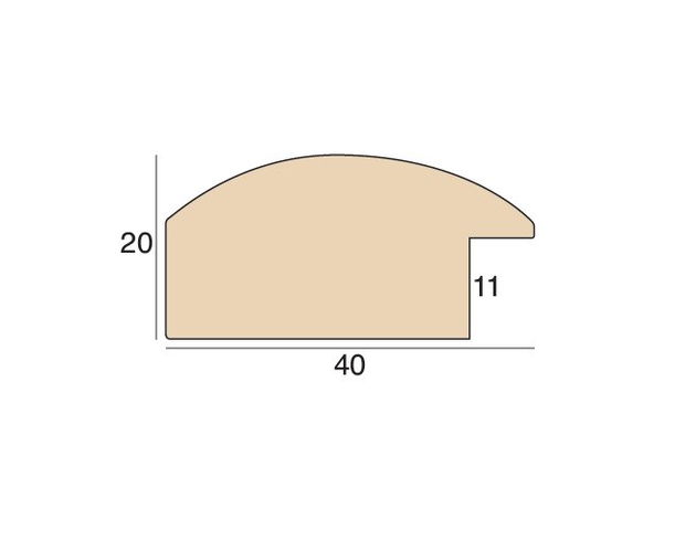 40mm 'Mono' Matt Black FSC™ Certified 100% Frame Moulding