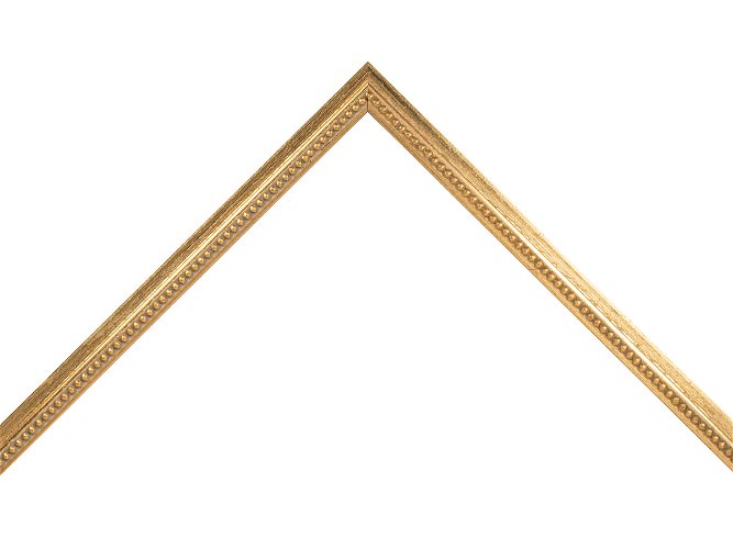 14mm 'Metallic Slips' Pale Antique Gold Leaf Frame Moulding