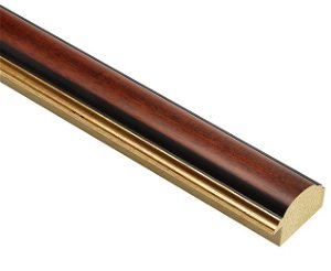 40mm 'Ludlow' Mahogany Gold Sight Edge FSC 100% Frame Moudling